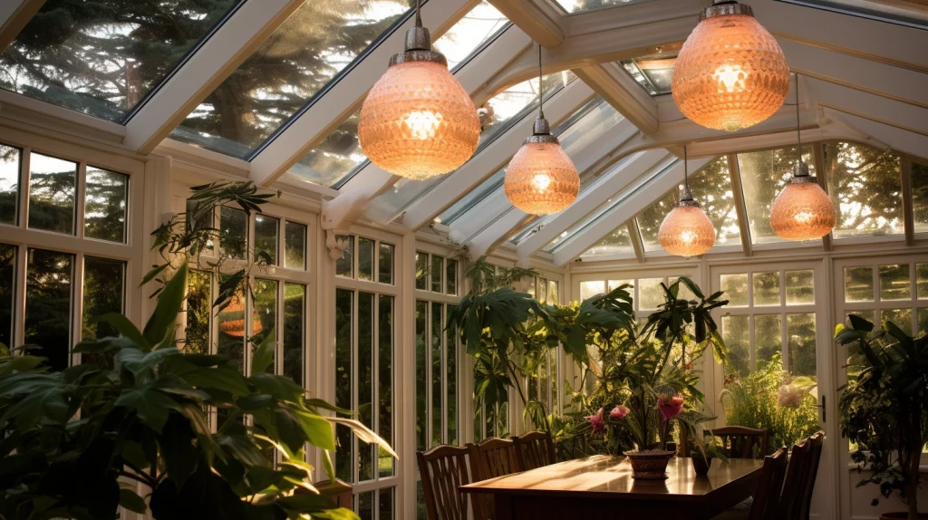 Conservatory lighting ideas - hanging lights